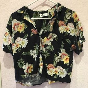 Floral button down